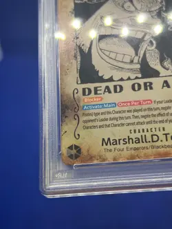 One Piece Emperors in the New World Marshall.D.Teach Wanted OP09-093 #093 PSA 10 - Image 5