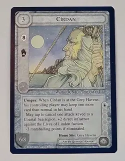 MIDDLE-EARTH CCG MECCG CIRDAN WIZARDS UNLIMITED METW TWUL RARE LOTR CARD - Image 1