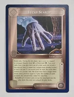 MIDDLE-EARTH CCG MECCG LUCKY SEARCH WIZARDS UNLIMITED METW TWUL RARE LOTR CARD - Image 1