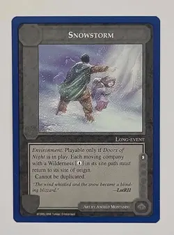 MIDDLE-EARTH CCG MECCG SNOWSTORM WIZARDS UNLIMITED METW TWUL RARE LOTR CARD GAM - Image 1