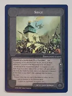 MIDDLE-EARTH CCG MECCG SIEGE WIZARDS UNLIMITED METW TWUL RARE LOTR CARD GAME - Image 1