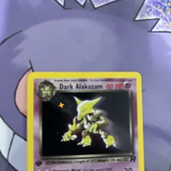 Dark Alakazam 1st Edition Holo 1/82 Team Rocket Pokemon Card LP Vintage WOTC - Image 3