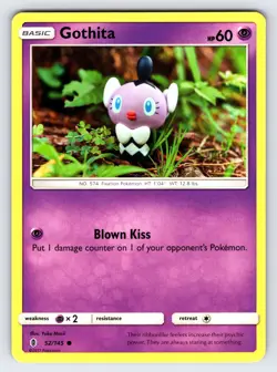 Gothorita 52/145 2017 S&M Guardians Rising Pokemon Card TCG Yuka Morii - Nm/Vlp - Image 1