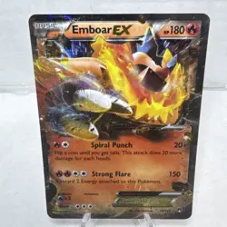 Pokemon TCG Emboar EX Breakpoint Holo Rare Card 14/122 NM - Image 1