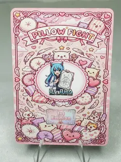 Reze Chainsaw Man Pillow Fight Bedroom Waifu Fan Art Holo Foil Trading Card - Image 2