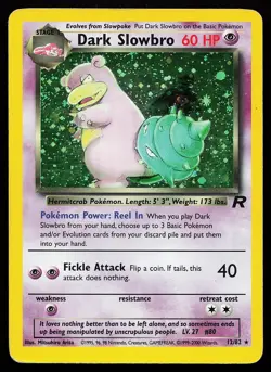 Dark Slowbro 12/82 Unlimited Holo Rare Team Rocket Pokemon Card - Image 1