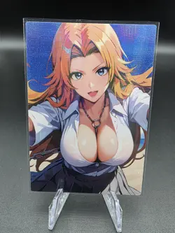 Rangiku Matsumoto Bleach Holographic Anime Collectible Trading Card - Image 2