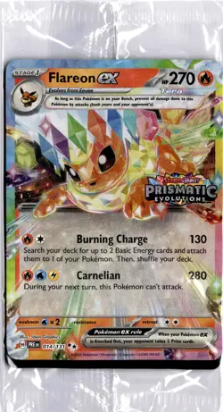 SEALED Flareon ex - (Prismatic Evolutions Stamp) Promo Miscellaneous Cards & Pro - Image 1