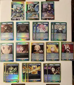 Bandai Union Arena Sword Art Online Vol. 1 21 Card Lot Foil Rares & SRs - Image 1