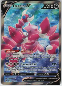 UR - 02 Holo Drapion V (Full Art) 182/196 Ultra Rare SWSH11: Lost Origin - Image 1