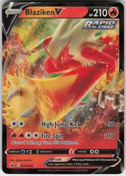 UR - 02 Holo Blaziken V 020/198 Ultra Rare SWSH06: Chilling Reign - Image 1