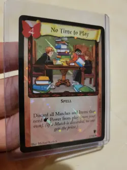 No Time To Play Harry Potter Trading Card Game Rare Holo 2001 Vintage Wizards - Image 1