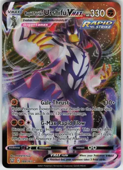 UR - 02 Holo Rapid Strike Urshifu VMAX 088/163 Ultra Rare SWSH05: Battle Styles - Image 1