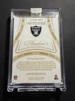 2024 Panini Flawless Brock Bowers Gold /25 Rookie Patch🔥Sealed Raiders - Image 2