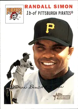 2003 Topps Heritage #156A Randall Simon New Logo PITTSBURGH PIRATES - Image 1