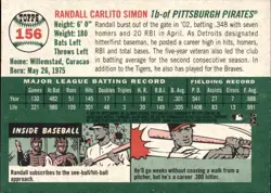 2003 Topps Heritage #156A Randall Simon New Logo PITTSBURGH PIRATES - Image 2