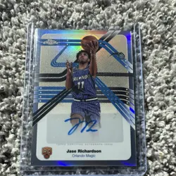 Topps Chrome 2025-26 Jase Richardson Orlando Magic Auto RC Refractor NS-JR - Image 1