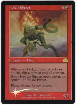 Fickle Efreet 2000 Prophecy FOIL Red Rare Creature MTG NM AZ - Image 1