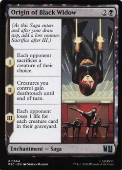 Origin of Black Widow 664 Commander: Marvel Super Heroes MTG NM/M - Image 1