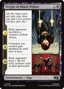Origin of Black Widow 664 Commander: Marvel Super Heroes MTG NM/M - Image 3