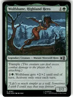 Wolfsbane, Highland Hero 767 Commander: Marvel Super Heroes Magic: Foil NM - Image 1