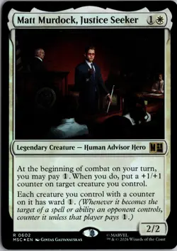 Matt Murdock, Justice Seeker 602 Commander: Marvel Super Heroes MTG Foil NM - Image 1