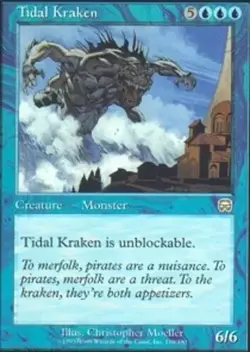 LP - 1 x Tidal Kraken - Foil - Mercadian Masques - Light Play - MTG - Image 1