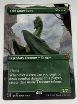 Old Gnawbone Borderless Full Art AFR MTG Adventures Forgotten Realms Mythic - Image 1