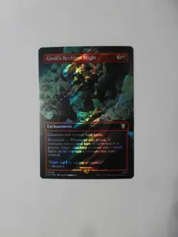 MtG Lord of the Rings Gimli's Reckless Might NM SURGE FOIL BORDE $0.75 VCT124110 - Image 1