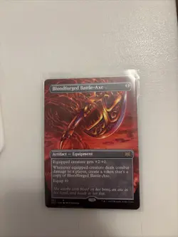 Bloodforged Battle-Axe (Borderless) Double Masters 2022 Regular - Image 1