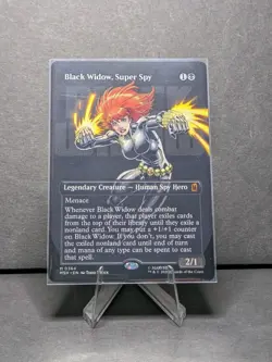 Black Widow, Super Spy Borderless 364 Marvel Super Heroes MTG Regular - Image 1
