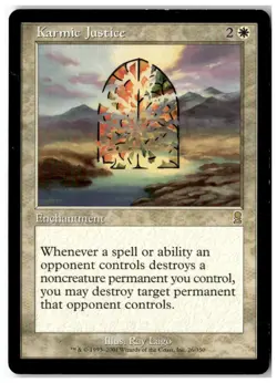 MTG Karmic Justice - Odyssey Moderately Played English - Image 1