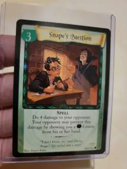 Snape's Question Harry Potter Trading Card Game Rare PROMO 2001 Vintage Wizards - Image 1