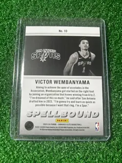 2023-24 Donruss Elite Spellbound "A" Victor Wembanyama Rookie Spurs #10 (RC) - Image 2