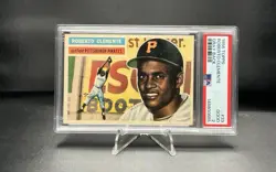 1956 Topps #33 Roberto Clemente Gray Back PSA 2 - Image 1