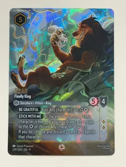 Disney Lorcana Fabled Scar Finally King 239/204 | ENCHANTED | Fabled - Image 1