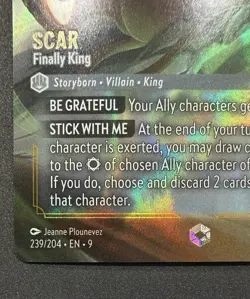 Disney Lorcana Fabled Scar Finally King 239/204 | ENCHANTED | Fabled - Image 3