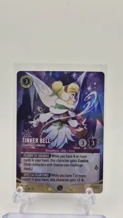Tinker Bell Snowflake Collector Lorcana Top 8 Set Champ Foil Promo Winterspell - Image 1
