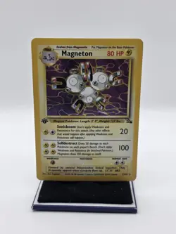 Pokemon TCG 1st Edition Magneton 11/62 Fossil Set Holo Rare VTG WOTC 1999 - Image 1