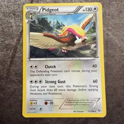 Pidgeot 77/106 Rare - XY - Flashfire - Pokemon - HP/DMG - Image 1