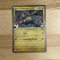 N's Zekrom 155/217 Stamped Cosmos Holo Prize Pack Series 9 Pokemon Tcg Mint - Image 1
