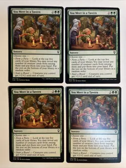 4x Baldur's Gate You Meet In A Tavern NM/M Magic The Gathering Mtg - Image 1