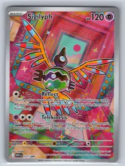 Sigilyph 121/086 Illustration Rare White Flare Pokemon Near Mint - Image 1