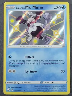 Galarian Mr. Mime SV020/SV122 Shining Fates Shiny Rare Pokemon TCG - Image 1