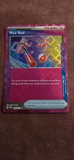 Max Rod 116/131 Holo ACE SPEC Rare Prismatic Evolutions Pokemon Near Mint - Image 1