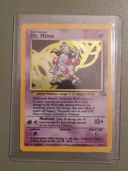 1999 Pokemon Mr. Mime 6/64 Jungle Expansion Set Unlimited Edition HOLO - MP - Image 1
