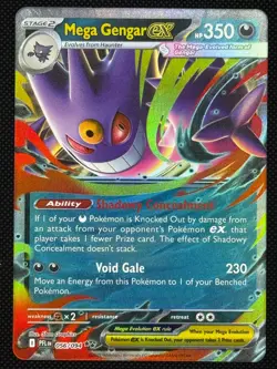 Mega Gengar ex 056/094 Double Rare Phantasmal Flames Holo Near Mint - Image 1