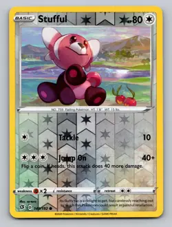 Stufful 149/192 Common Rebel Clash Pokemon Reverse Holo NM - Image 1