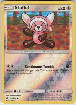 Reverse Holo Stufful 181/236 Common Cosmic Eclipse Near Mint - Image 1