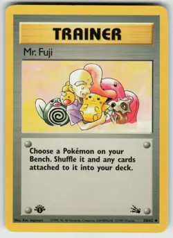 Pokemon Mr. Fuji Uncommon 1st Edition Fossil 58/62 NM - Image 1
